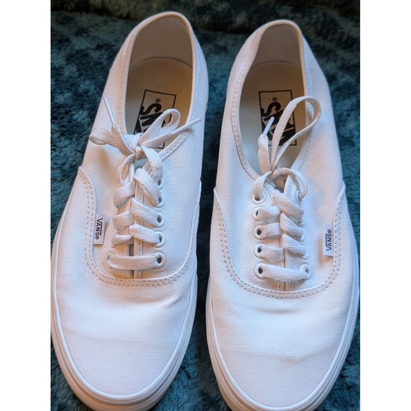 Vans Other - Vans Authentic True White Canvas Low Top Sneakers VN000EE3W00 Mens 8 Womens 9.5